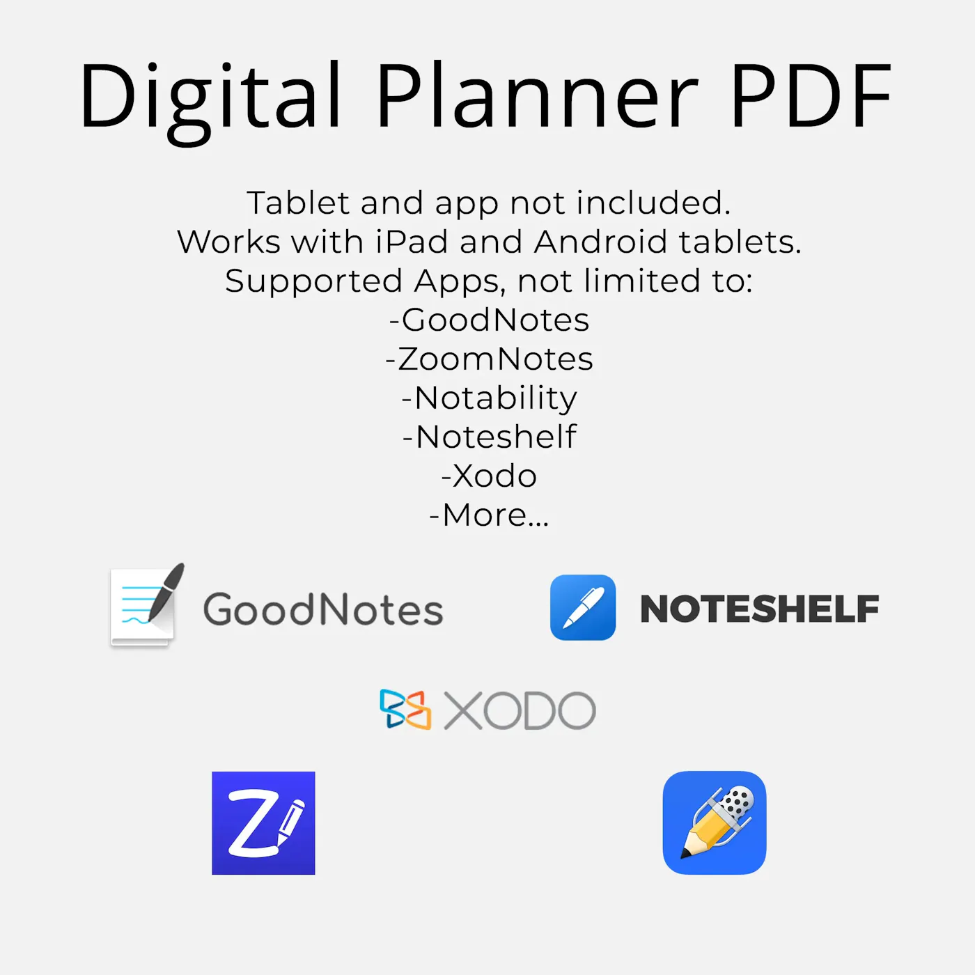 GoodNotes digital budget template