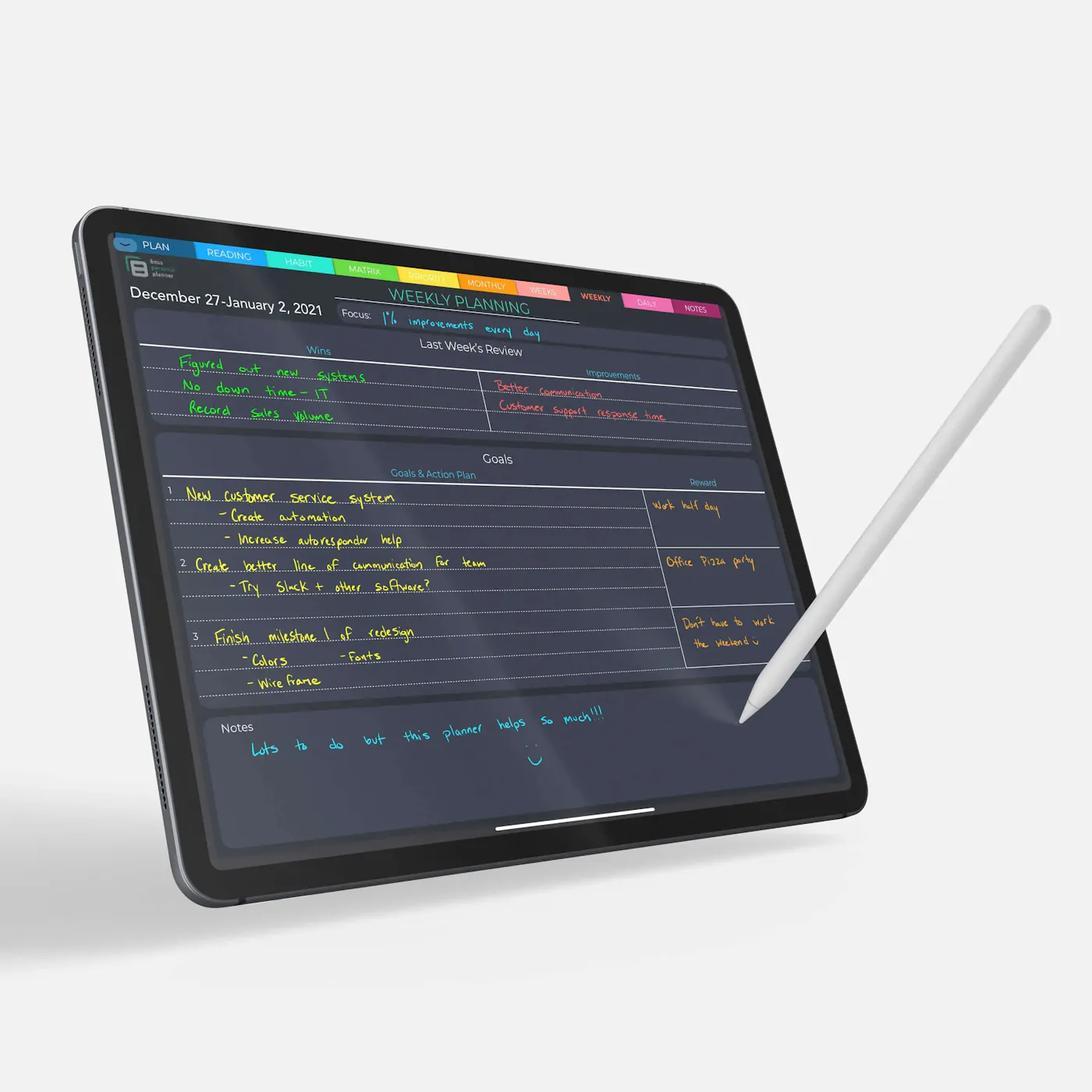 Digital planner for GoodNotes, Notability, Xodo, ZoomNotes, or other annotation apps